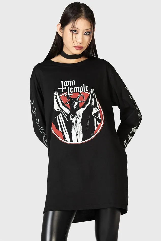 Women Long Sleeves Killstar Baphomette Long Sleeve Top