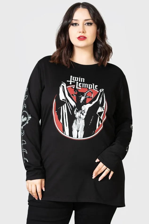 Women Long Sleeves Killstar Baphomette Long Sleeve Top