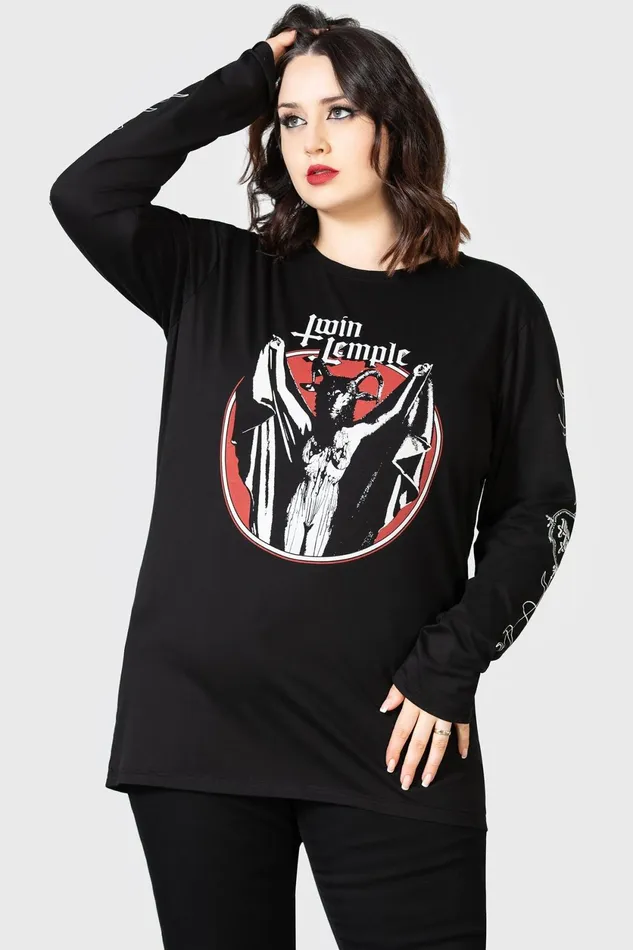 Women Long Sleeves Killstar Baphomette Long Sleeve Top