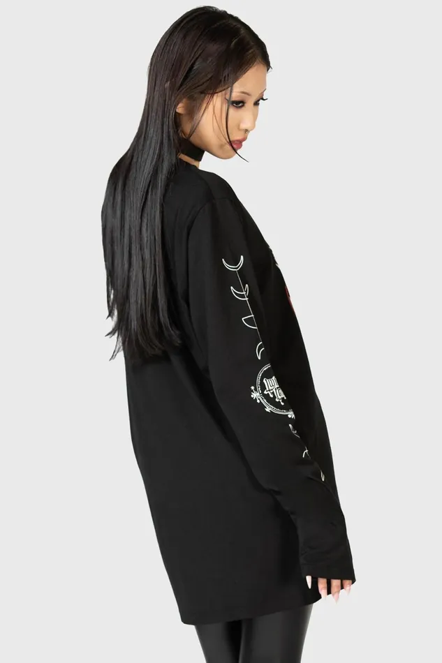 Women Long Sleeves Killstar Baphomette Long Sleeve Top