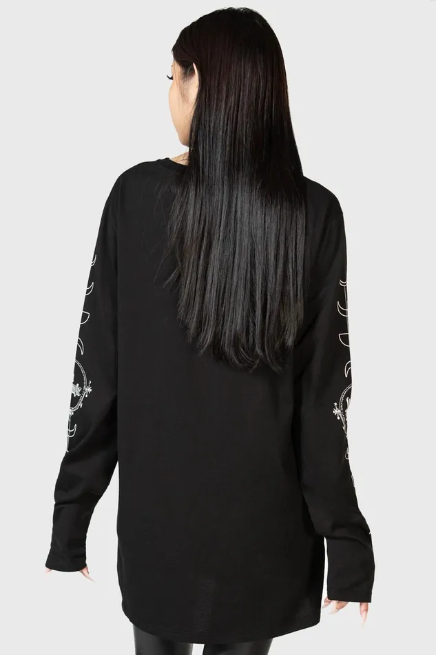 Women Long Sleeves Killstar Baphomette Long Sleeve Top