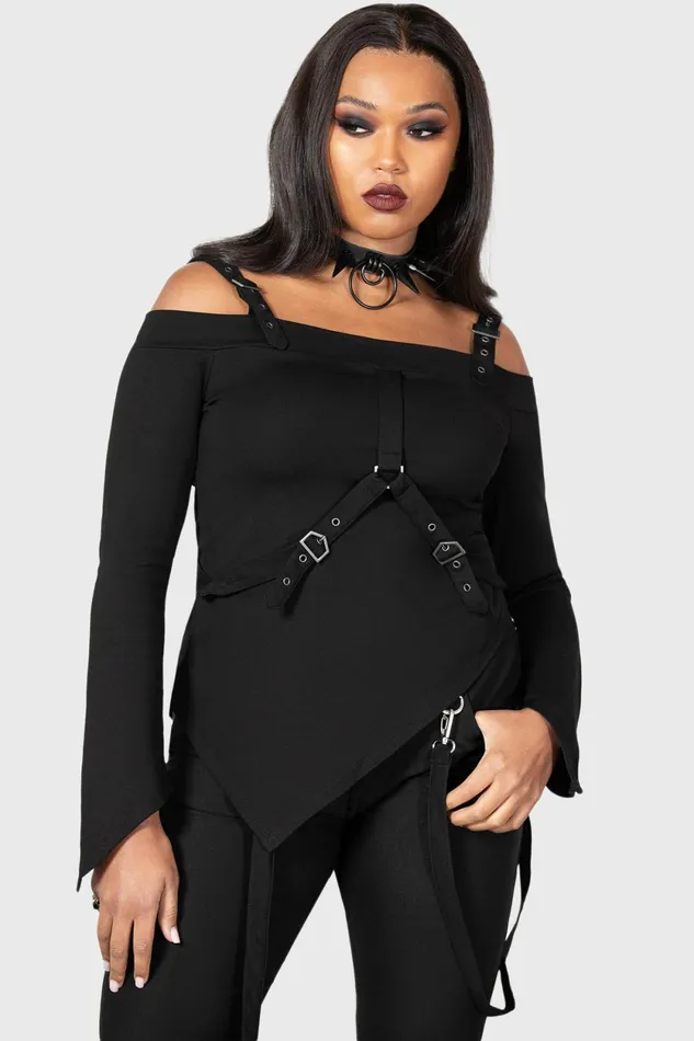 Women Long Sleeves Killstar Cell Of Anarchy Top