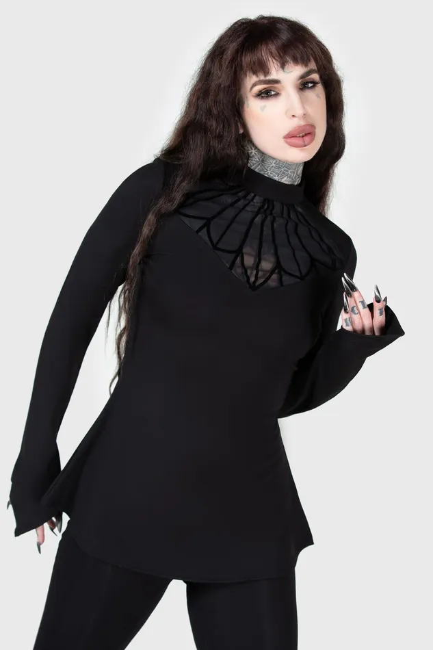 Women Long Sleeves Killstar Underneath The Altar Top