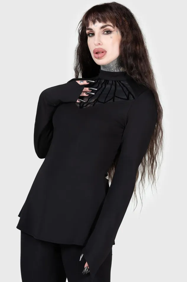 Women Long Sleeves Killstar Underneath The Altar Top