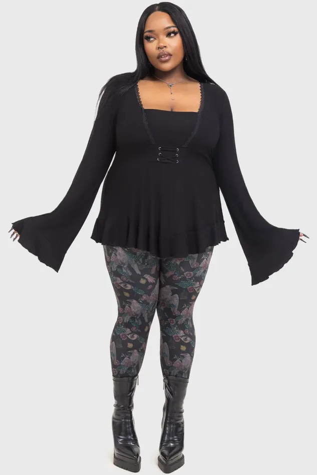 Women Long Sleeves Killstar Voidsworn Top