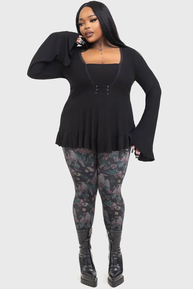 Women Long Sleeves Killstar Voidsworn Top