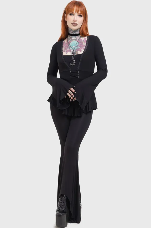 Women Long Sleeves Killstar Voidsworn Top