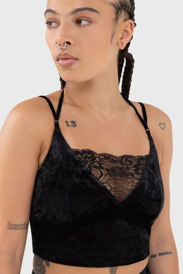 Women Loungewear Killstar Burnt Obsidian Top