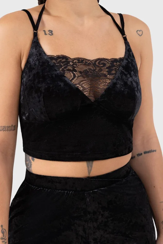 Women Loungewear Killstar Burnt Obsidian Top
