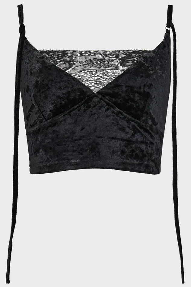 Women Loungewear Killstar Burnt Obsidian Top
