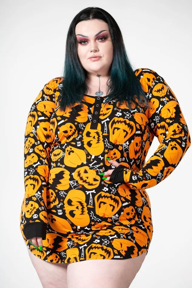 Women Loungewear Killstar Night Harvest Henley Dress