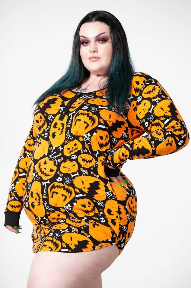 Women Loungewear Killstar Night Harvest Henley Dress