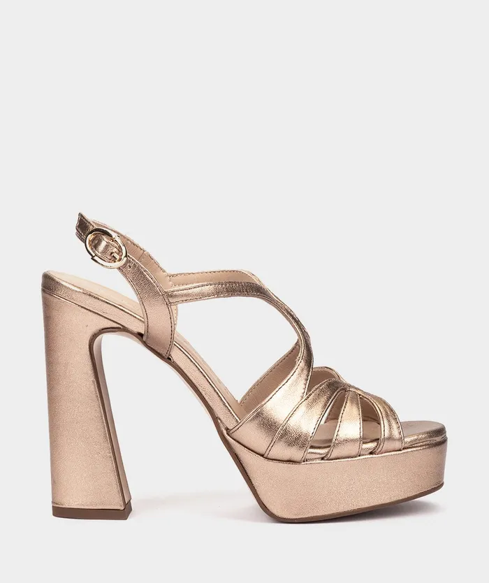 Women Malawi Metallic 8211 Heeled Sandals Pedro Miralles