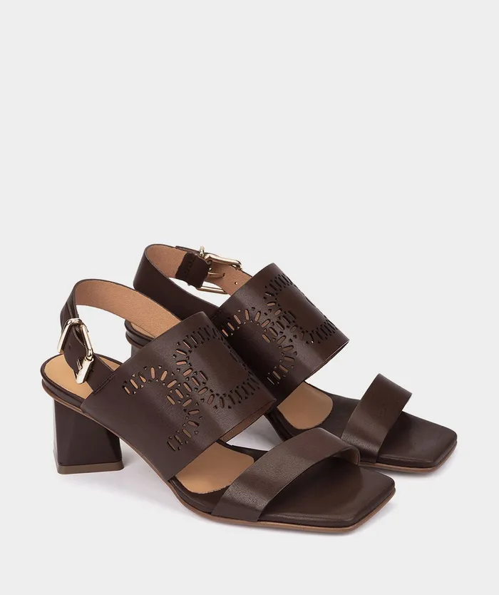 Women Manarola Brown 8211 Heeled Sandals Pedro Miralles