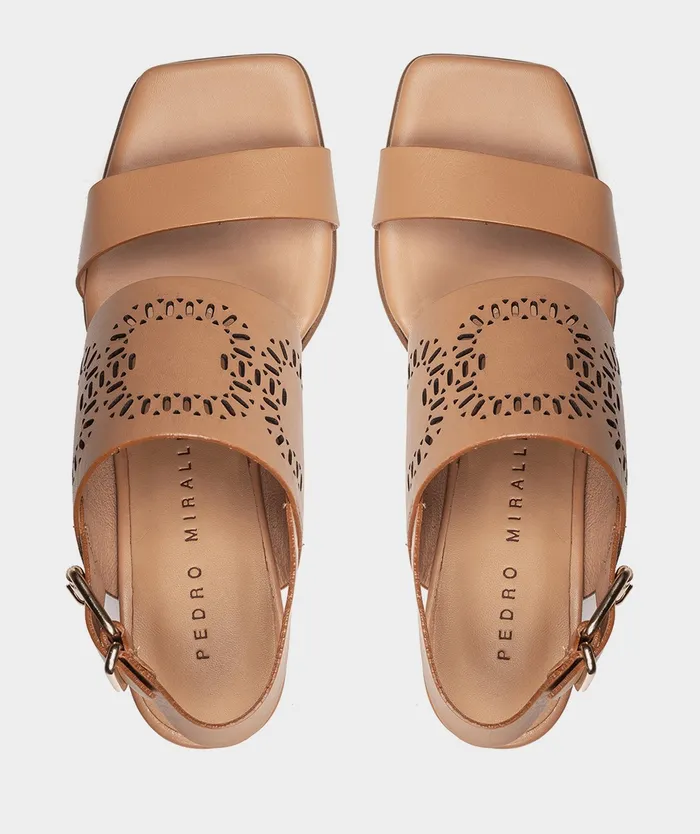 Women Manarola Brown 8211 Heeled Sandals Pedro Miralles