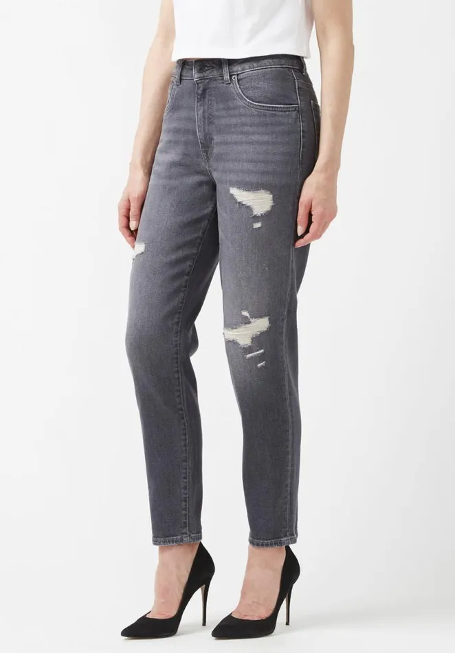 Women Margot Authentic Grey Mom Jeans Grey Buffalo David Bitton Mom Jeans Margot