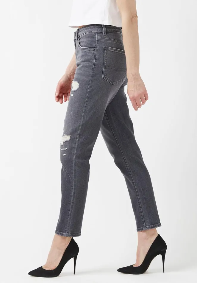 Women Margot Authentic Grey Mom Jeans Grey Buffalo David Bitton Mom Jeans Margot