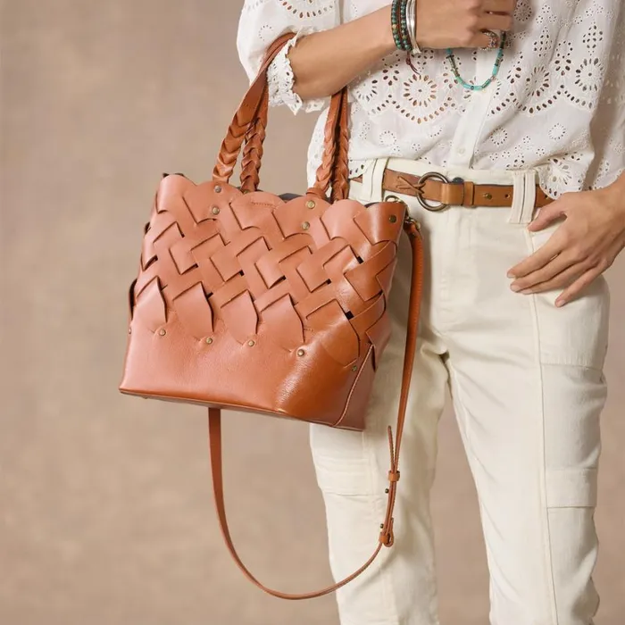 Women Mariana Basket Tote Saddle Sundance Catalog Handbags Women Mariana Basket Tote Saddle Sundance Catalog Handbags