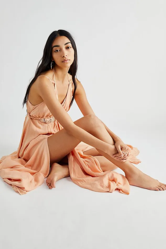 Women Maxi Dresses Free People Coming Through Maxi Dress Honey Suckle