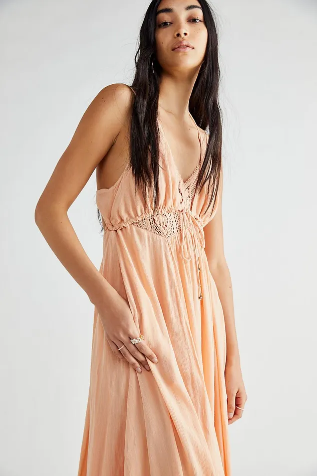 Women Maxi Dresses Free People Coming Through Maxi Dress Honey Suckle