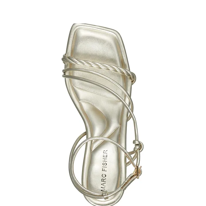 Women Meggiane Block Heel Sandal Platino Marc Fisher Sandals