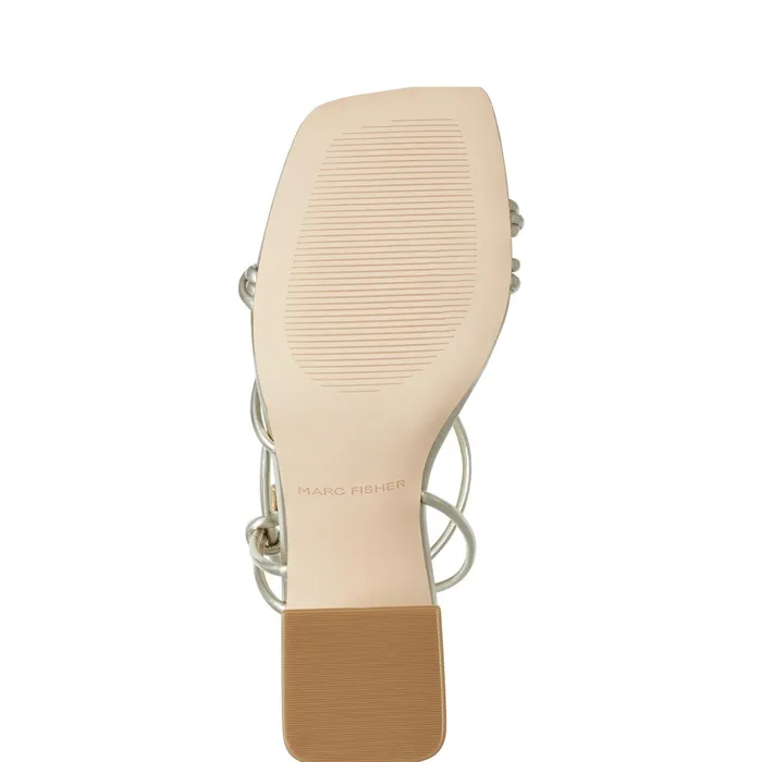 Women Meggiane Block Heel Sandal Platino Marc Fisher Sandals