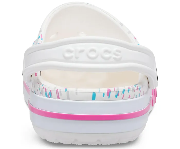 WomenMen Bayaband Seasonal Printed Clog White Multi Crocs Clogs