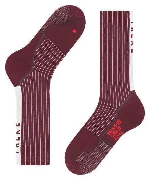 WomenMen BC Impulse Unisex Biking Socks Merlot FALKE Cycling Socks