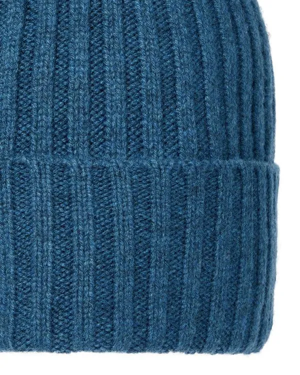 WomenMen Unisex Chunky Ribbed Cashmere HatIn Lagoon Blue Lagoon Blue NPeal Hats