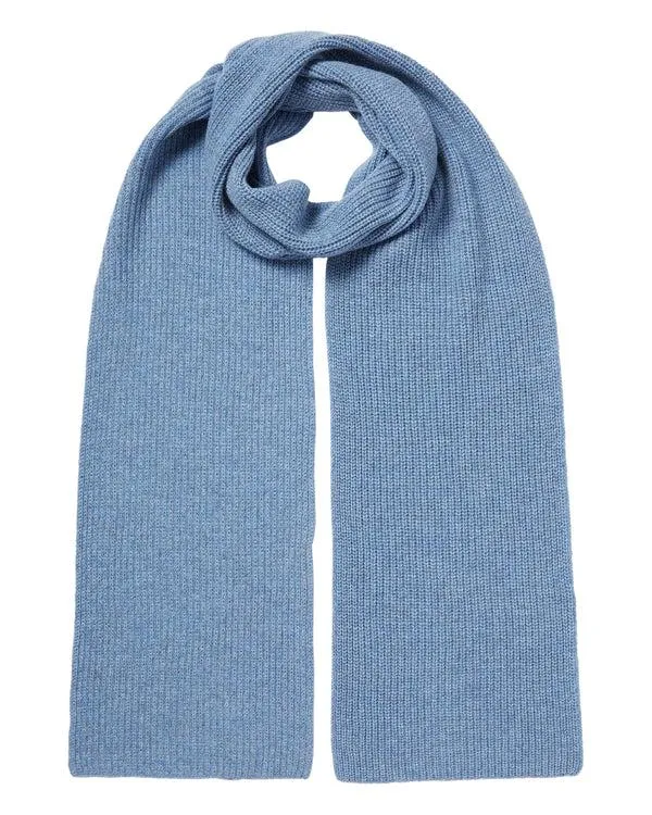 WomenMen Unisex Ribbed Cashmere ScarfIn Faded Indigo Blue Faded Indigo Blue NPeal Cashmere Scarves WomenMen Unisex Ribbed Cashmere ScarfIn Faded Indigo Blue Faded Indigo Blue NPeal Cashmere Scarves