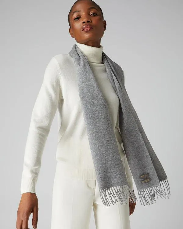 WomenMen Unisex Woven Cashmere ScarfIn Flannel Grey Flannel Grey NPeal Cashmere Scarves