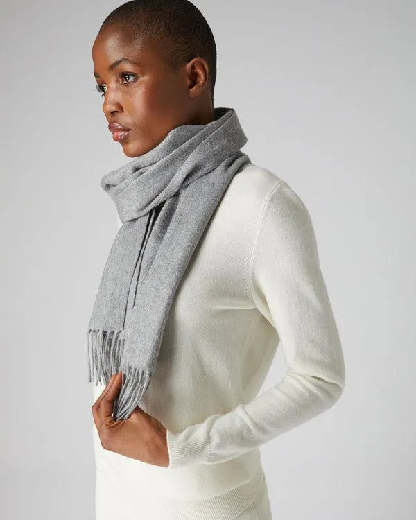 WomenMen Unisex Woven Cashmere ScarfIn Flannel Grey Flannel Grey NPeal Cashmere Scarves