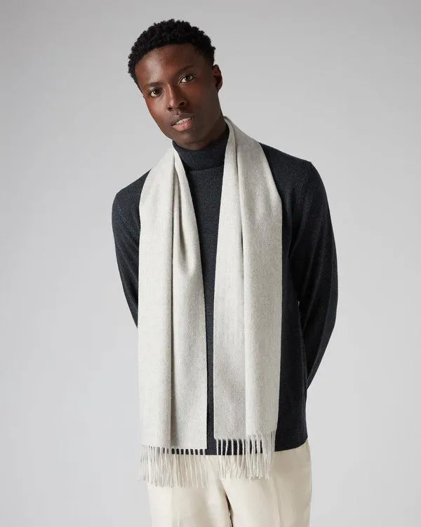 WomenMen Unisex Woven Cashmere ScarfIn Flannel Grey Flannel Grey NPeal Cashmere Scarves