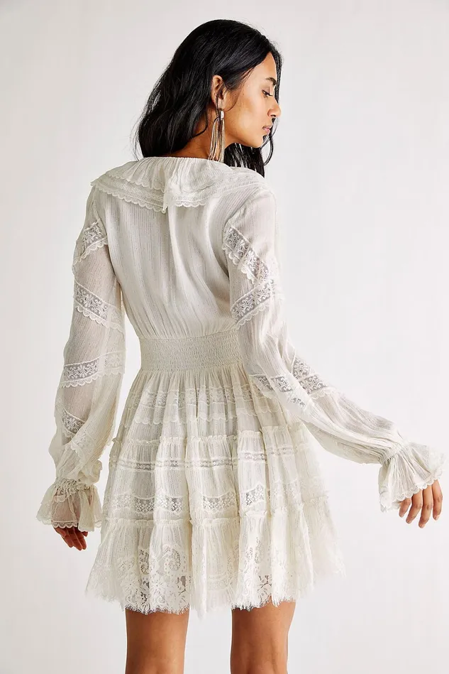 Women Mini Dresses Free People Zuri Mini Dress Off White