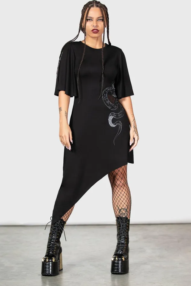 Women Mini Killstar Maple Asymmetric Dress