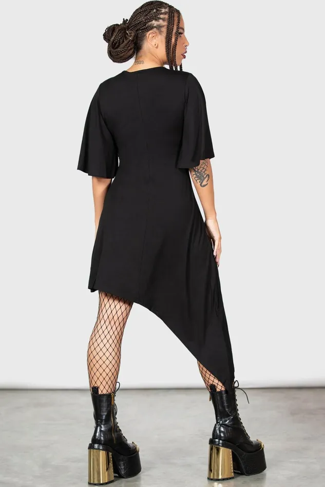 Women Mini Killstar Maple Asymmetric Dress