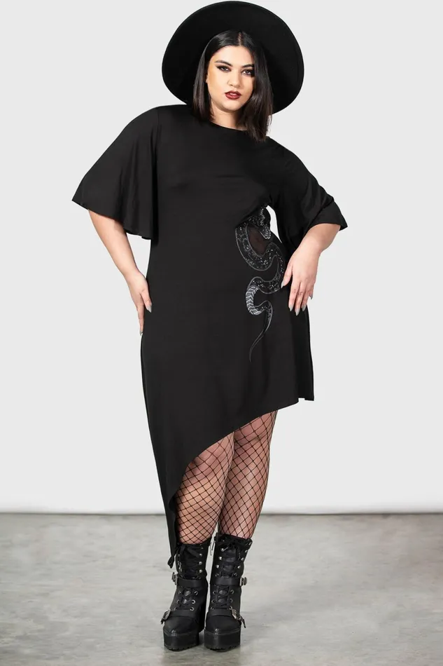 Women Mini Killstar Maple Asymmetric Dress