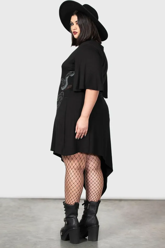Women Mini Killstar Maple Asymmetric Dress