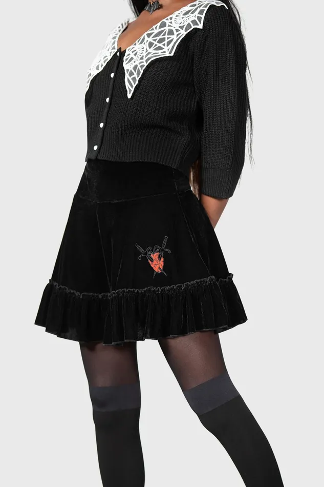Women Mini Skirts Killstar Lamellae Skater Skirt