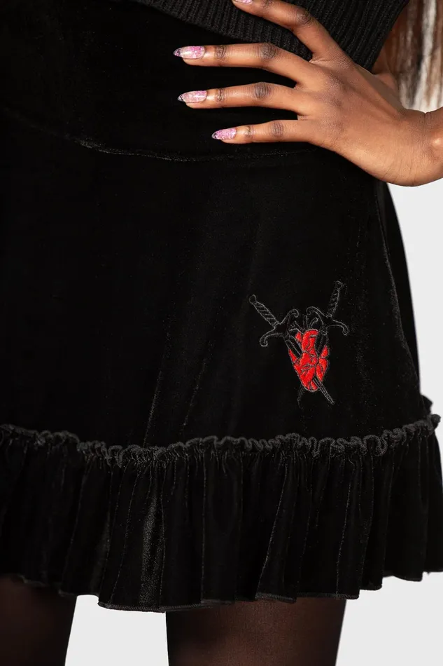 Women Mini Skirts Killstar Lamellae Skater Skirt