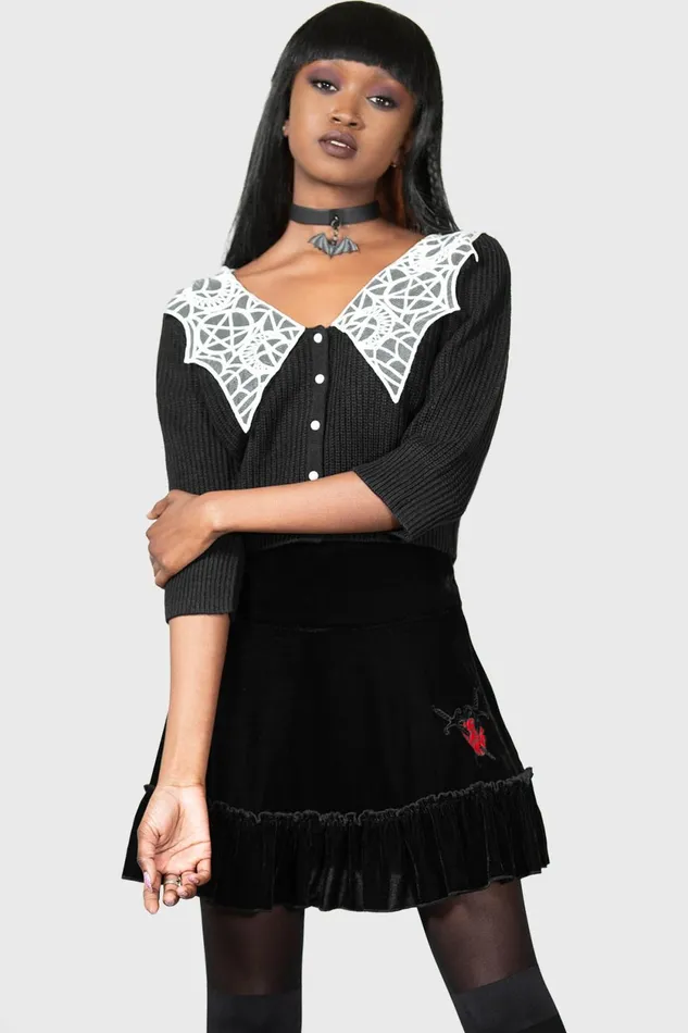 Women Mini Skirts Killstar Lamellae Skater Skirt