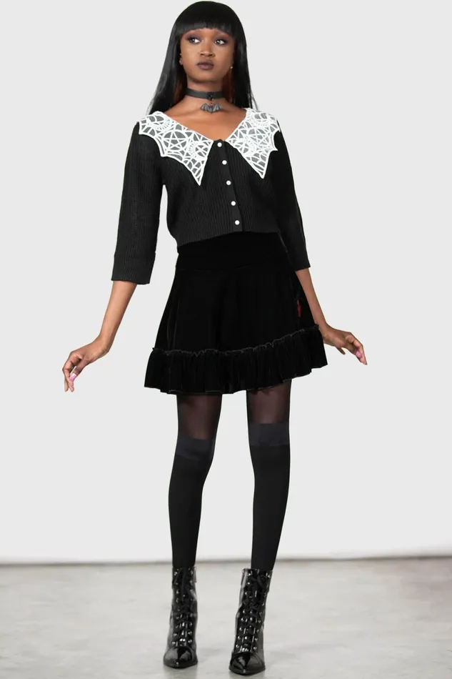 Women Mini Skirts Killstar Lamellae Skater Skirt