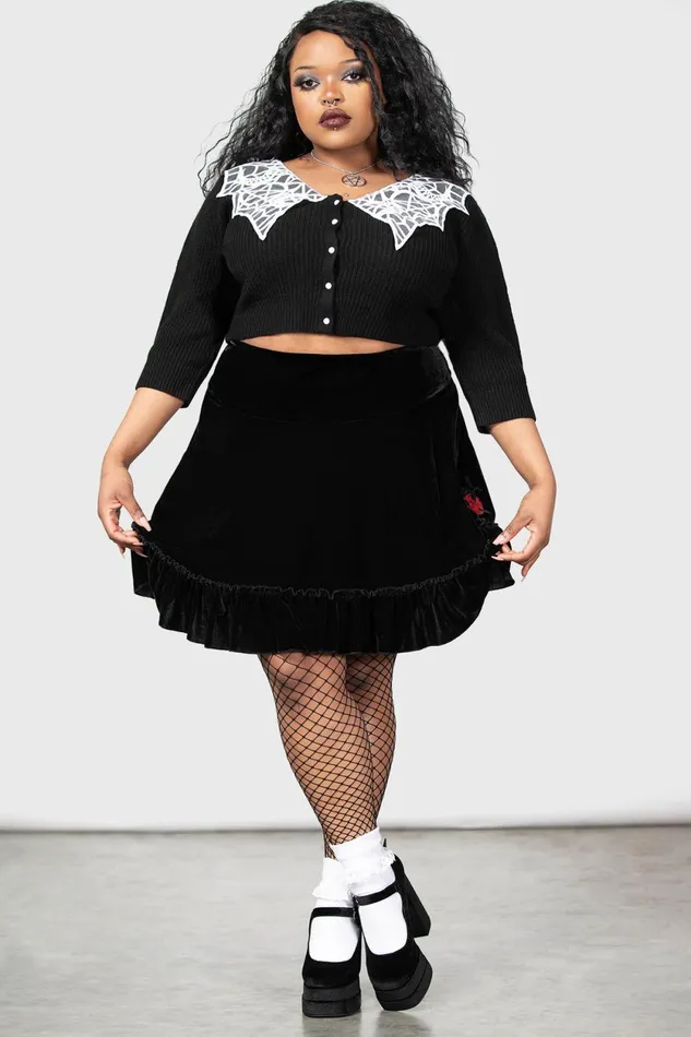 Women Mini Skirts Killstar Lamellae Skater Skirt