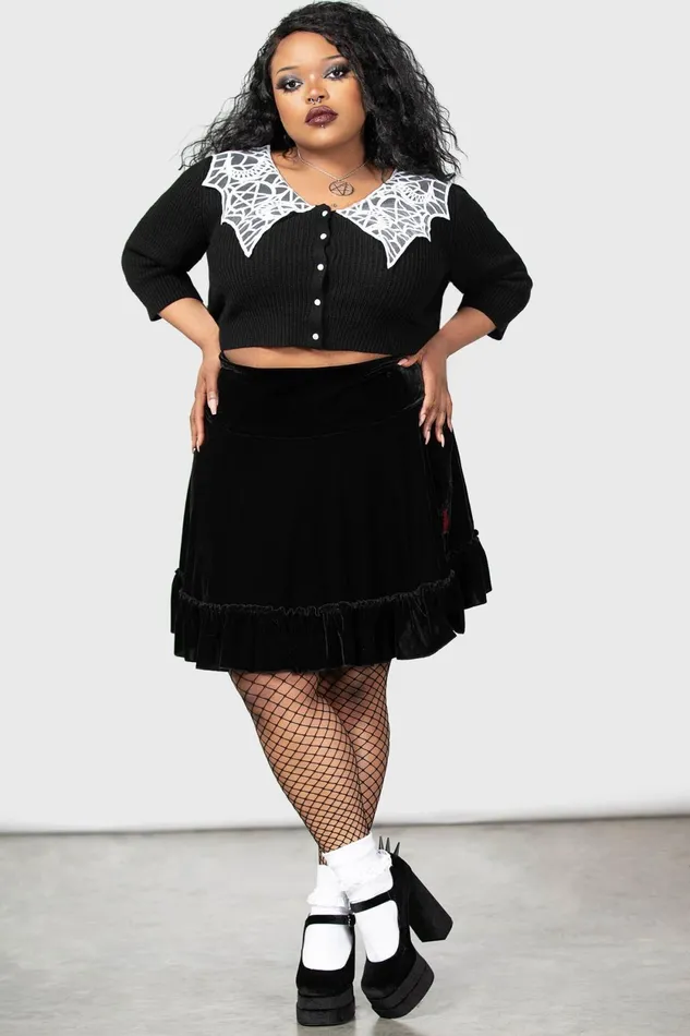 Women Mini Skirts Killstar Lamellae Skater Skirt