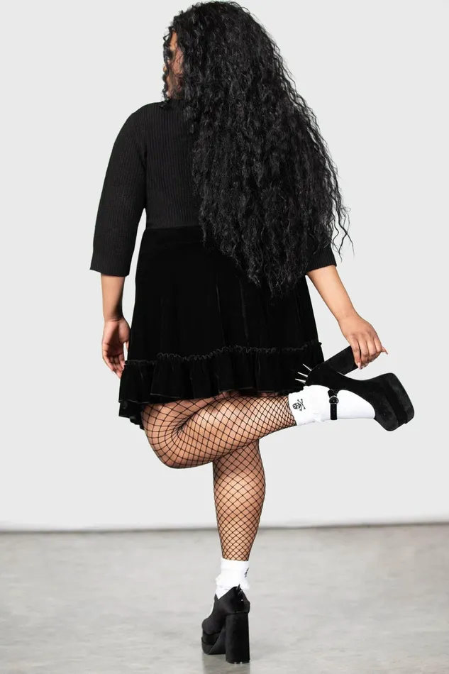 Women Mini Skirts Killstar Lamellae Skater Skirt