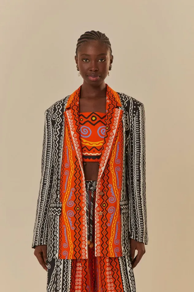 Women Mixed Myriad Blazer Myriad Orange FARM Rio Blazers