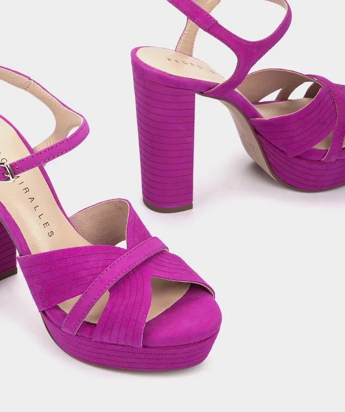 Women Montefioralle Purple 8211 Heeled Sandals Pedro Miralles