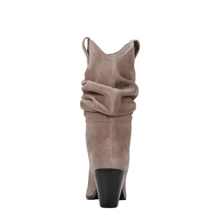 Women Myleea Slouchy Boot Natural Suede Marc Fisher Boots and Booties