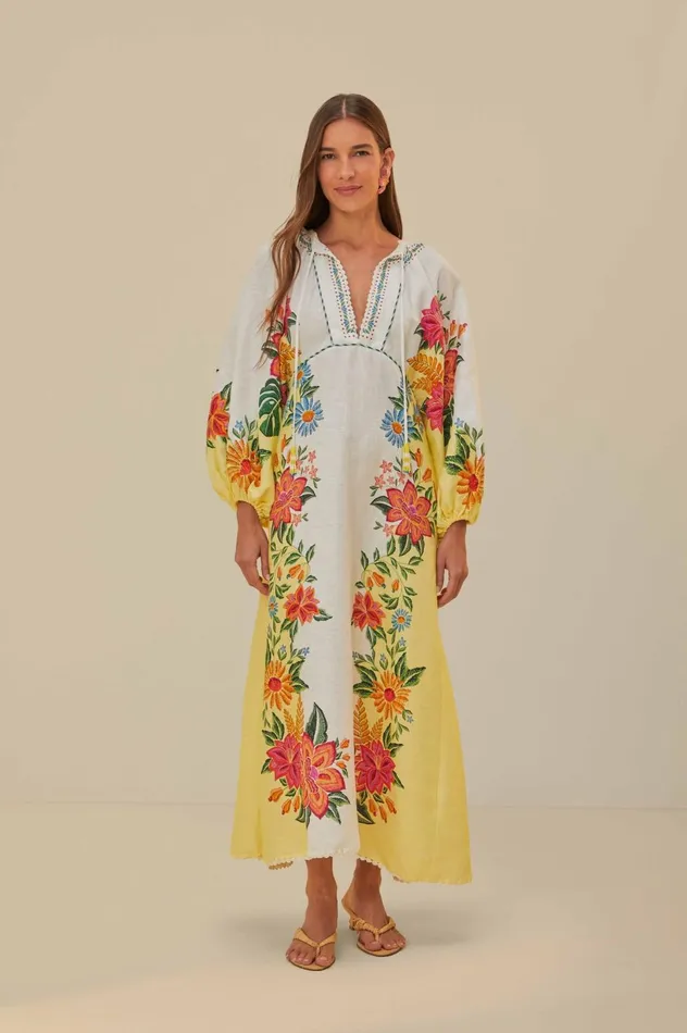 Women OffWhite Bloom Garden Maxi Dress Bloom Garden Offwhite FARM Rio Maxi Dresses Women OffWhite Bloom Garden Maxi Dress Bloom Garden Offwhite FARM Rio Maxi Dresses