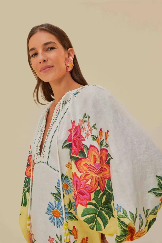 Women OffWhite Bloom Garden Maxi Dress Bloom Garden Offwhite FARM Rio Maxi Dresses